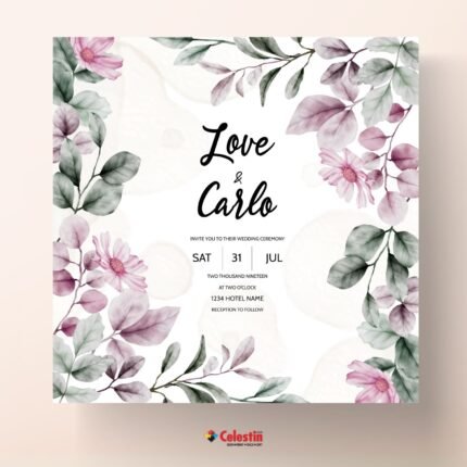 Invitații de nuntă florale