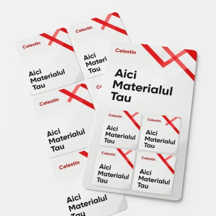 Stickere individuale pe coală